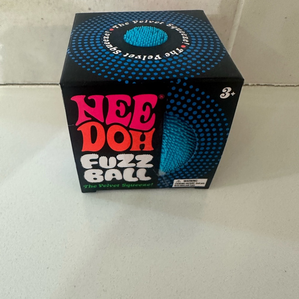 Needoh Fuzz Ball - Blue Authentic squishy toy Viral 🔥 Fast shipping